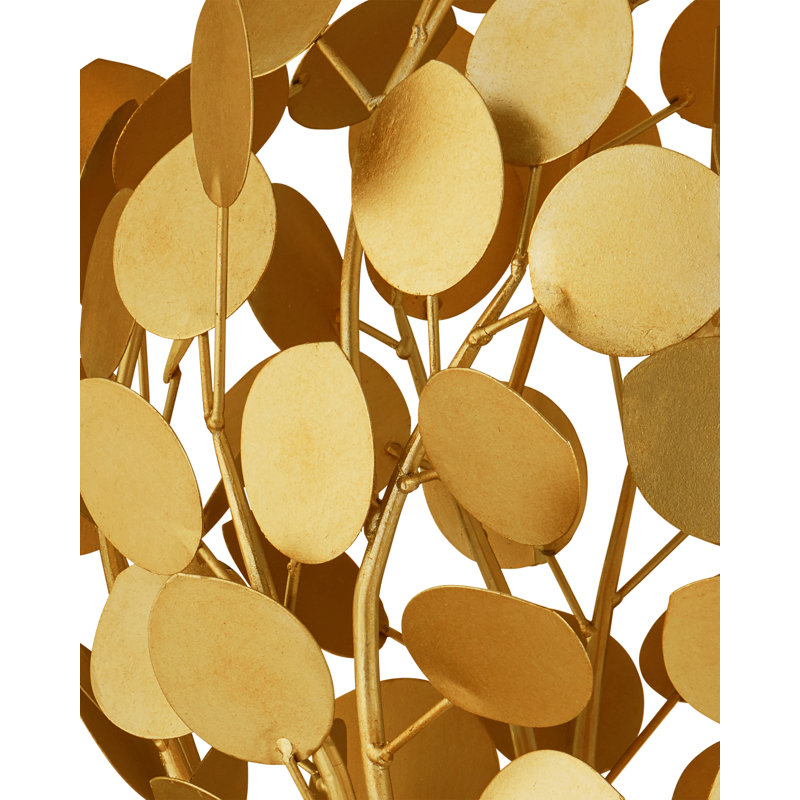 Lunaria 1 - Light Wrought Iron Chandelier, Contemporary Gold Leaf