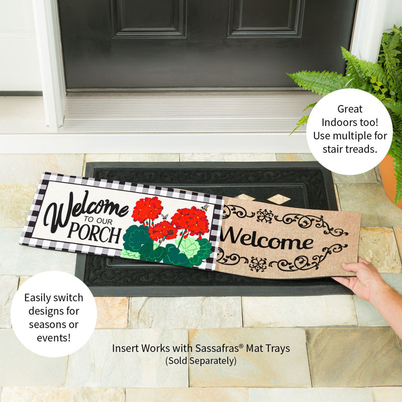 Welcome to Our Porch Rubber Outdoor Door Mat