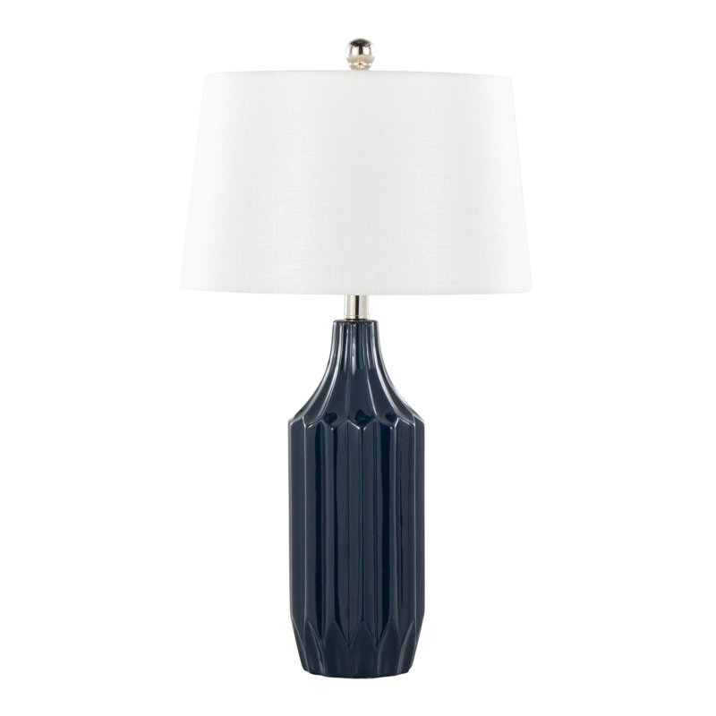 Saltram Ceramic Table Lamp, Dark Blue