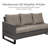 Naresa Wide Outdoor Wicker Patio Sectional with Cushions-1195354352