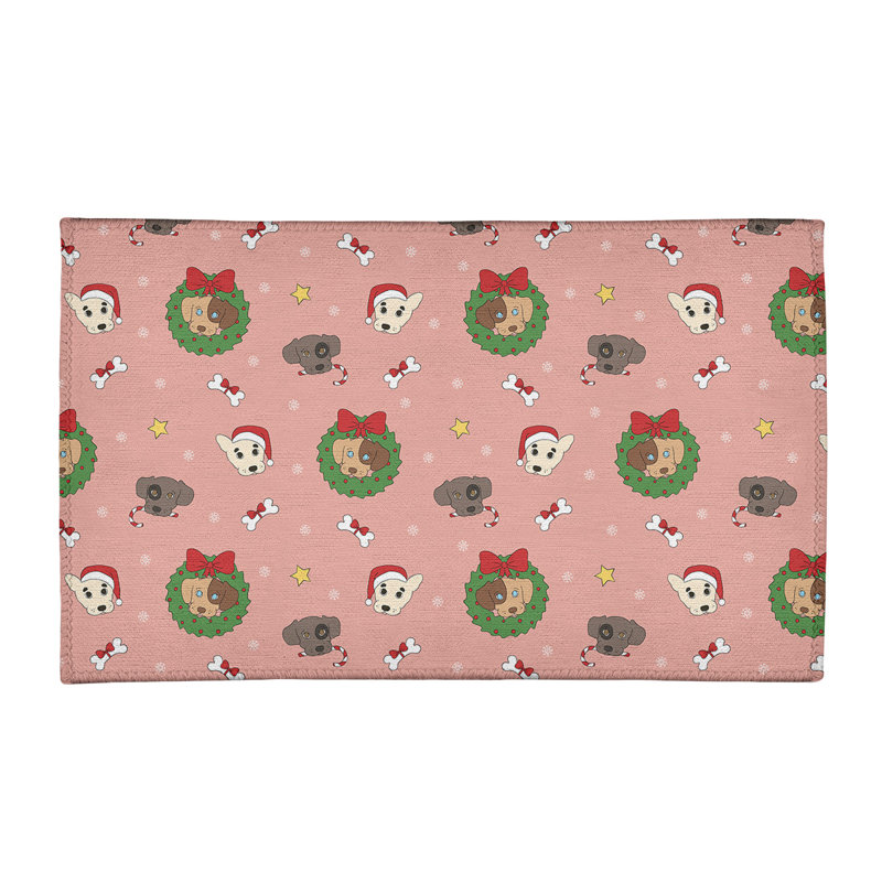 Tapis rouge/vert/gris zone fait main, Rectangle 2 pi x 3 pi