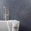 Monogramme à chevrons 11,14 po X 11,14 po Carreau de mosaïque de plancher et de mur en porcelaine brillante (0,86 pi2 / chaque)-103531814