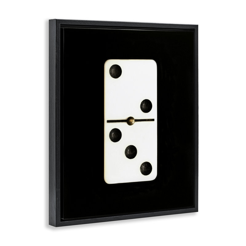  Domino sur toile encadrée flottante noire par Graffi * Tee, Cadre flottant noir de jais, H 21 po x l 17 po