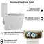 Toilette en céramique 1,1 / 1,6, siège allongé, blanc, confortable, à fermeture en douceur, et toilette blanche T036wt avec cuve allongée, hauteur de confort,