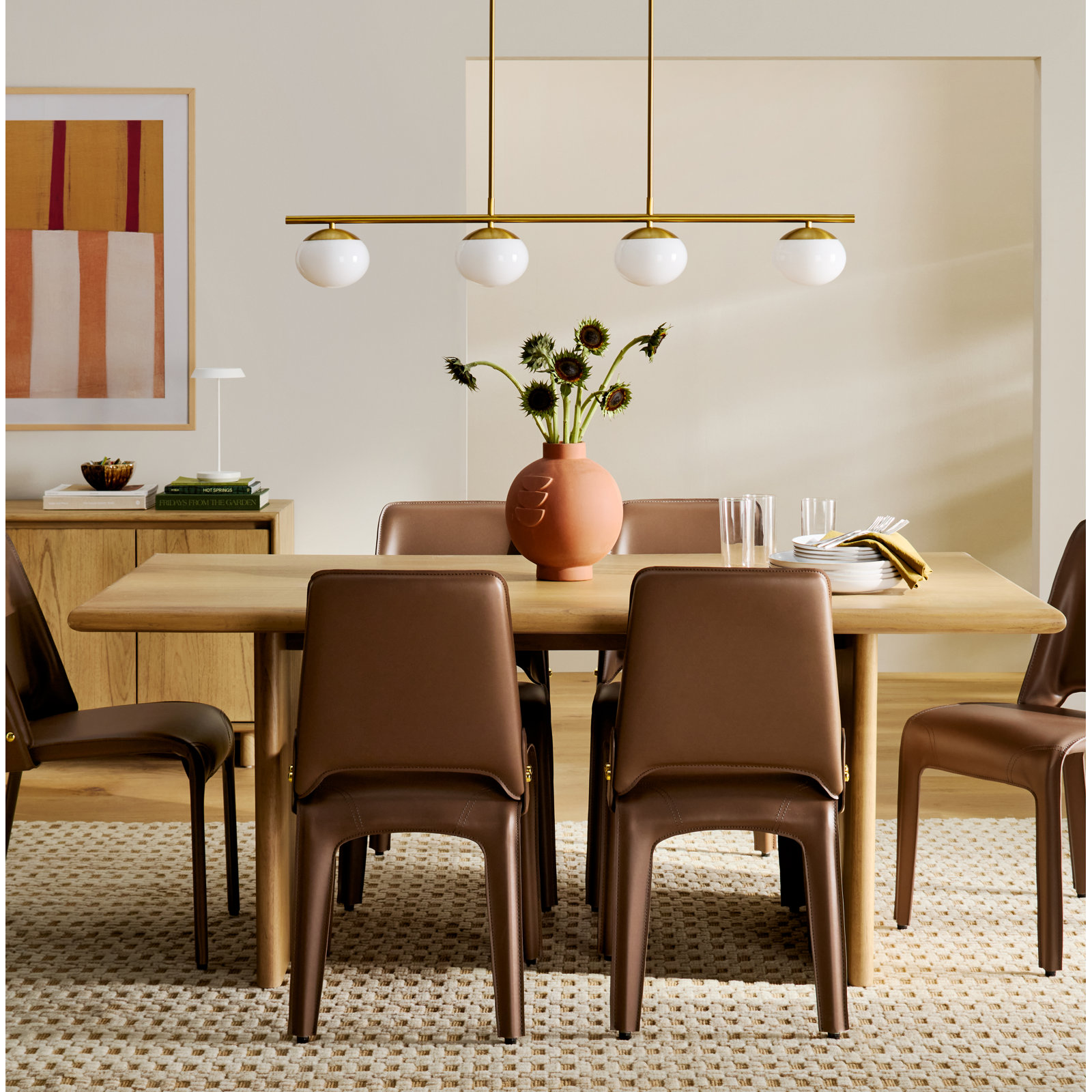 Soleil 74" Dining Table, Oak