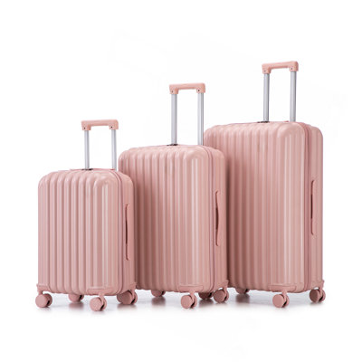 20"/24"/28" 3 pcs/set in ABS Spinner Wheel Luggage, Carry on Suitcase, with Cup Holder & USB Port & Phone Holder