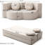 Lit pliant 2 en 1 avec oreiller, canapé-lit simple, futon kaki pour salon, bureau, appartement, sans assemblage, lit d'invité polyvalent et canapé-lit, convertible, rembourrage en mousse