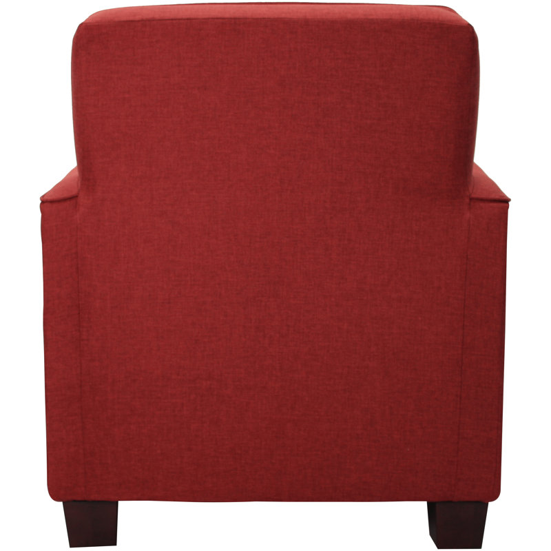 Upholstered Armchair, Jitterbug Picante Performance Basketweave