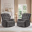 Fauteuil inclinable manuel pivotant de 39,7 po de largeur (ensemble de 2)-1602353337