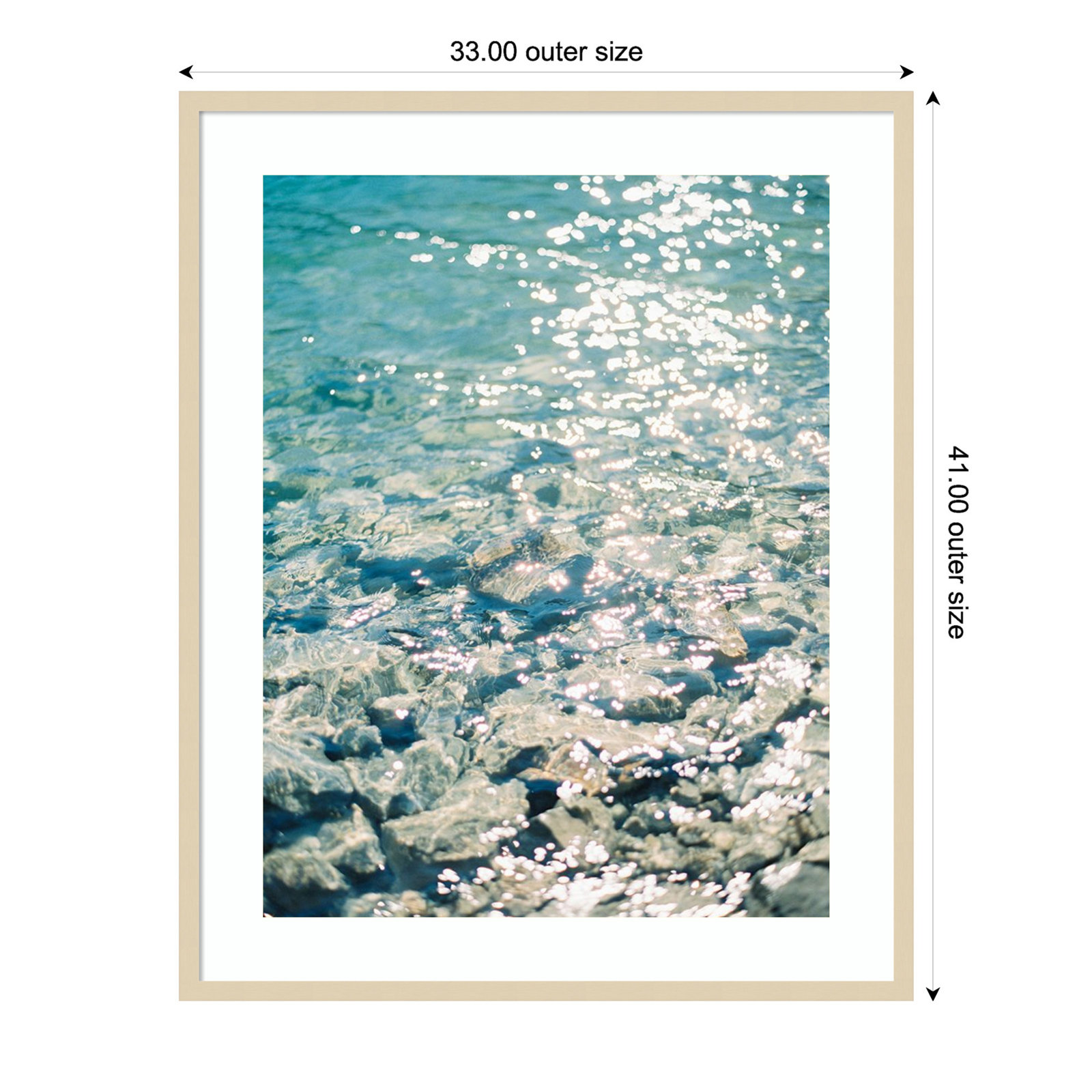 Sunny Day and Glacial Water Print, 41'' H X 33'' W