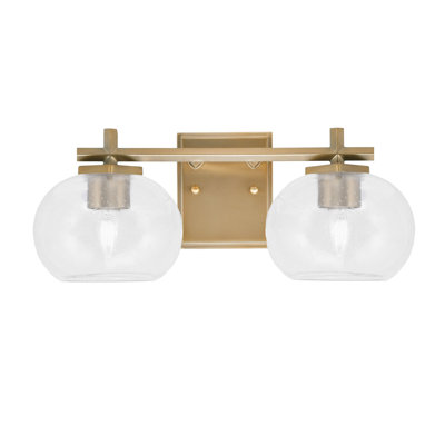 Mariko Bath Bar Shown With Clear Bubble Glass