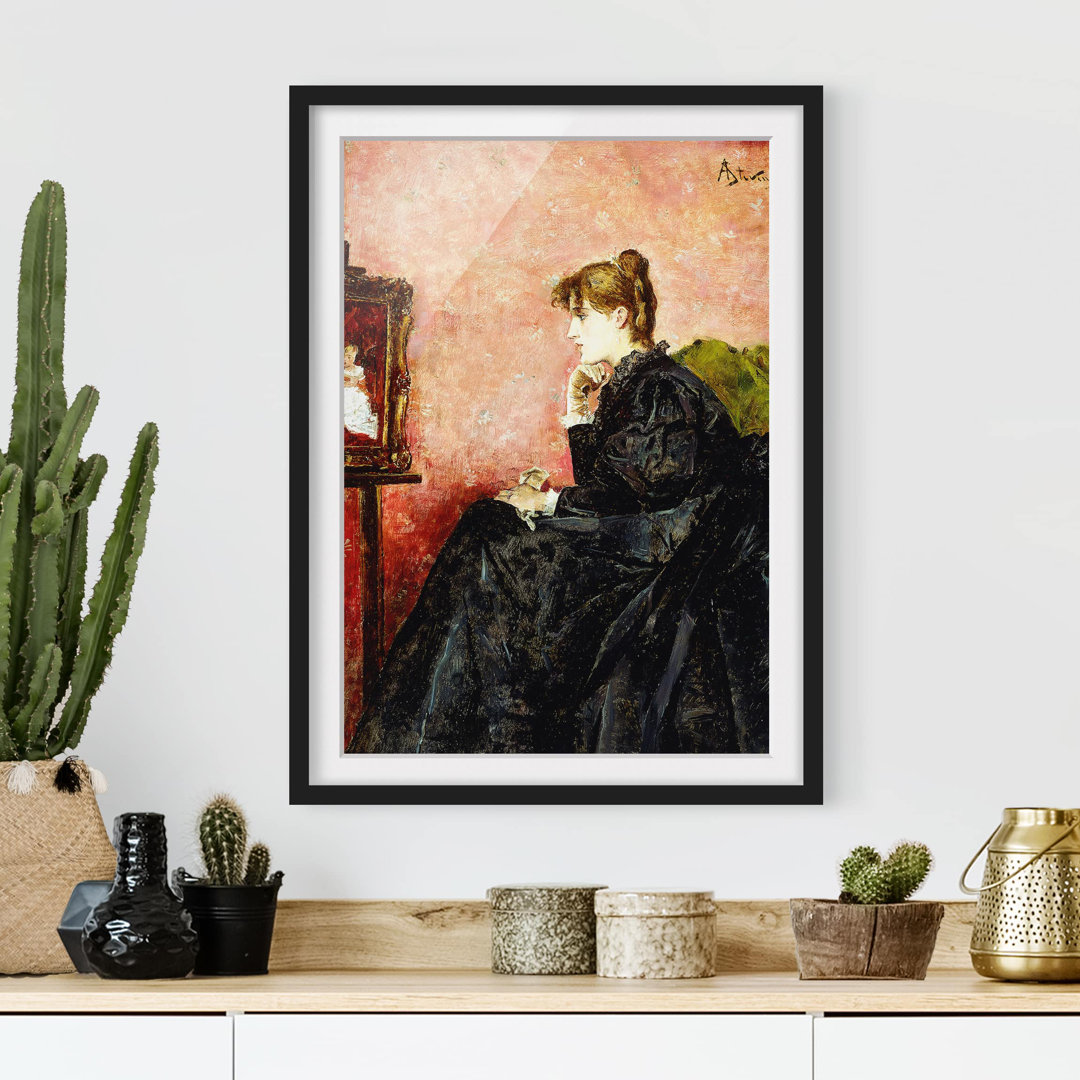 Gerahmter Kunstdruck Woman in Black