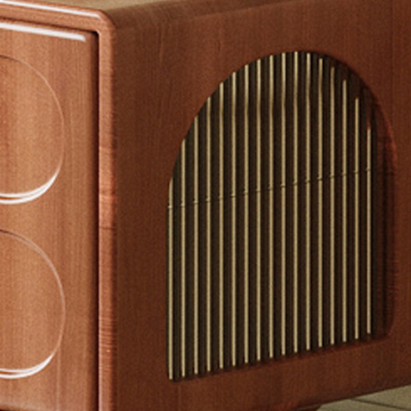Meuble télé rétro en bois massif