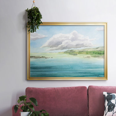 «Caille Clear Lagoon I», peinture sur toile encadrée