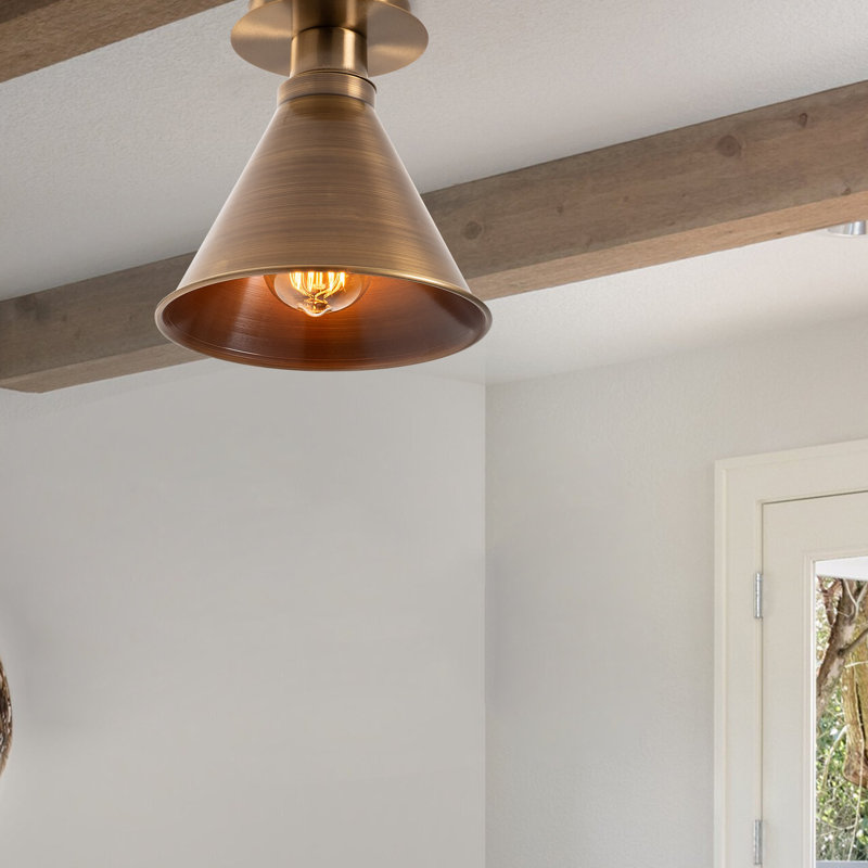 Modern Industrial Chandelier, Copper Color, 7.9 in Diameter x 9.4 in Height | Metal Body, E27 Socket (Max 40W) | Perfect for Scandinavian & Novelty Décor, Stylish Lighting Fixture for Home & Office