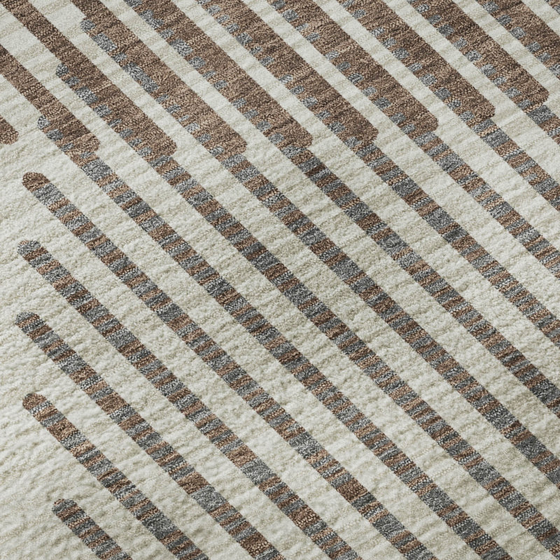 Premium Machine Washable Corum AMF1001 Circles Rug, Rectangle 1'8" x 2'6"