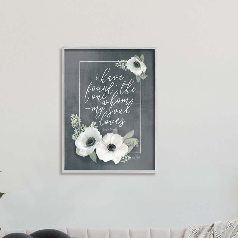 Whom My Soul Loves - Art textuel, Estampe numérique Farmhouse, H 30 po x l 24 po