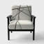 Chaise d'appoint rembourrée en velours Mackaela - Minimalist Black and White III-2083620780
