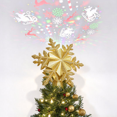 9.8 " Plastic Snowflake Tree Topper