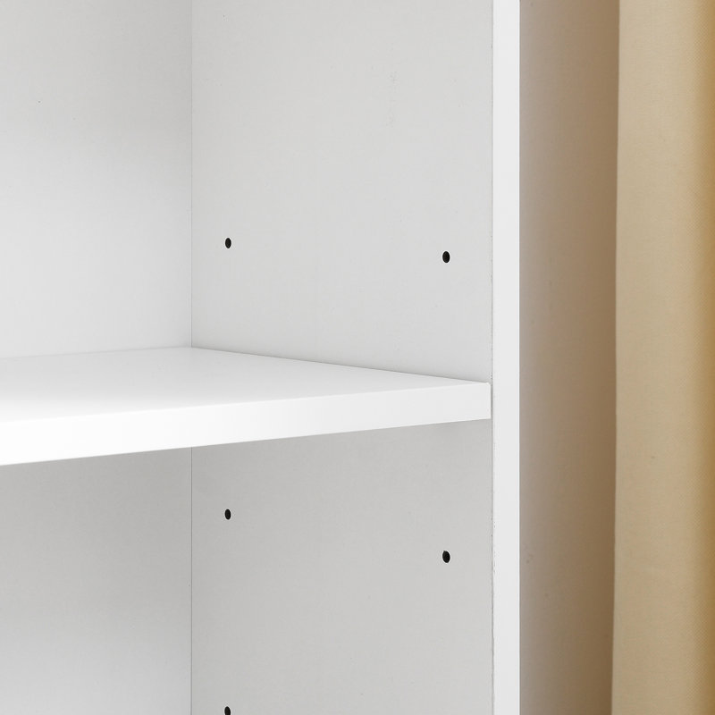 Meuble télé mince à 8 niveaux, bibliothèque multifonctionnelle à double CD, tablettes ajustables, quincaillerie antidérapante pour la stabilité, bureau à domicile de 3A avec étagère
