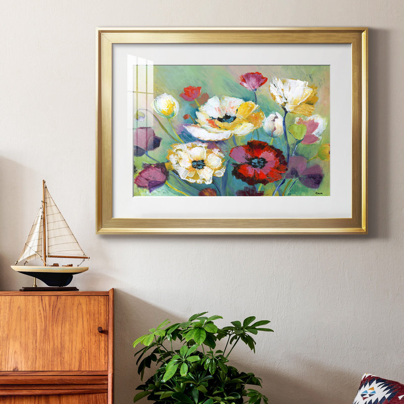 Alex's Garden - peinture encadrée, H 30,5 po x l 42,5 po x P 1,5 po, Cadre doré