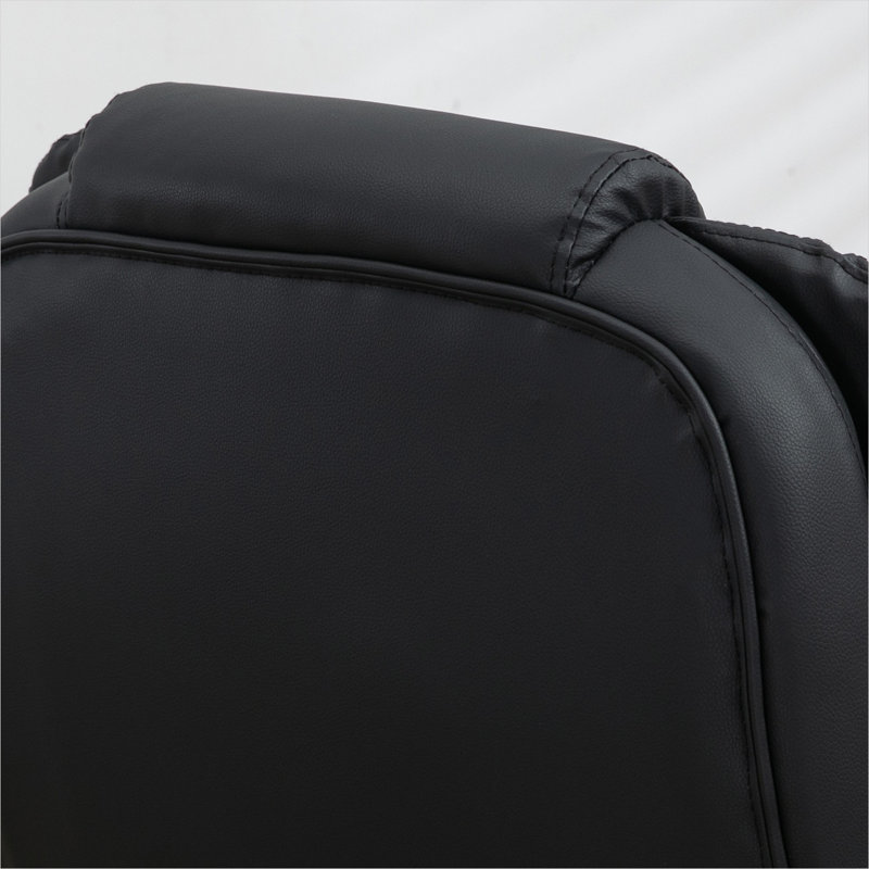 Chaises de bureau noires de 64,8 x 71,1 x 120 po avec rangement, télécommande et conception réglable
