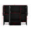 Armoire de rangement murale pour salle de bain avec miroir Armoire à pharmacie moderne avec tablettes ouvertes et cachées et porte-serviettes double