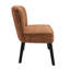 Chaise compacte brune: facile à nettoyer, fabrication en bois, mousse confortable, conception élégante à dossier en Manche, pieds 100% doux, siège en mousse