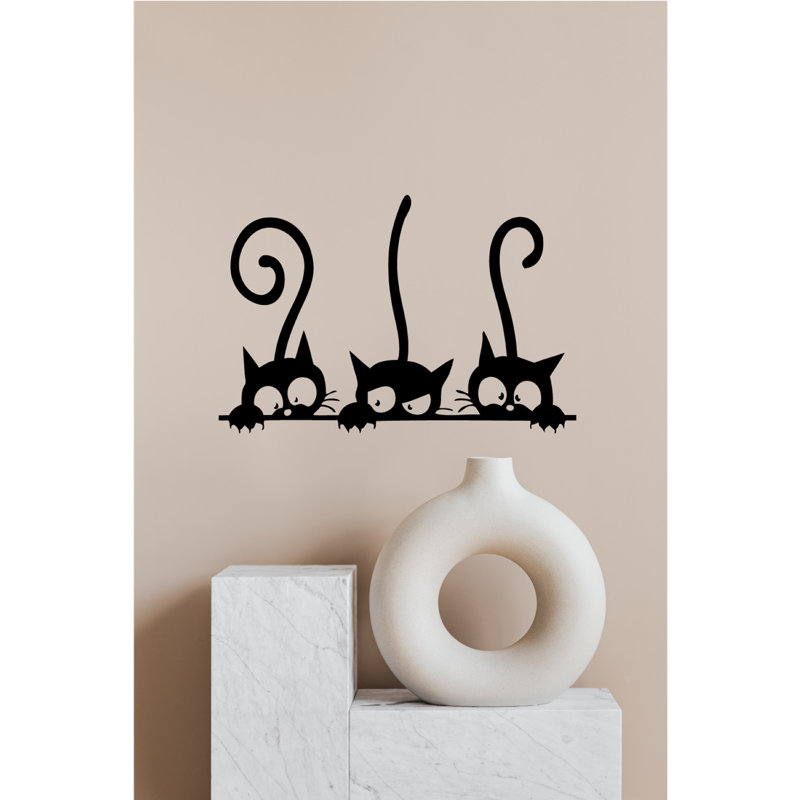Adhésif décoratif en vinyle motif de chat - citation inspirante amovible Peel & Stick pour salon, chambre à coucher, cuisine, bureau - idée de cadeau pour les amoureux des chats