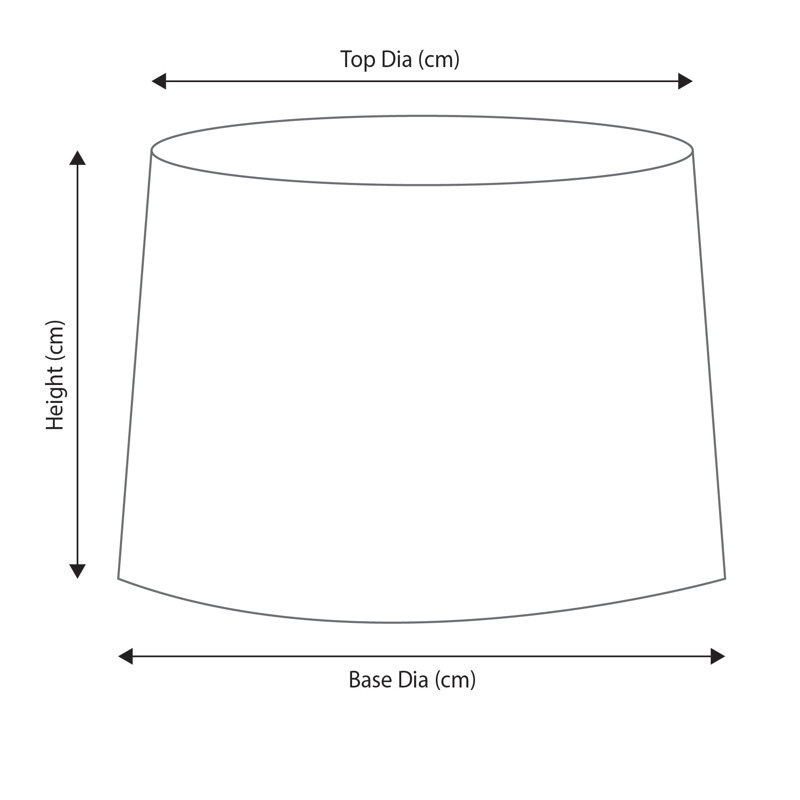 17.2cm H Cotton Blend Empire Lamp Shade ( Screw On ), Steel Gray