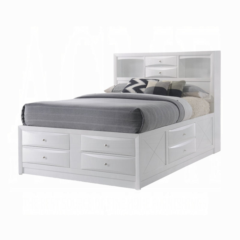 Ireland Piece Bedroom Set, White, Full / Double