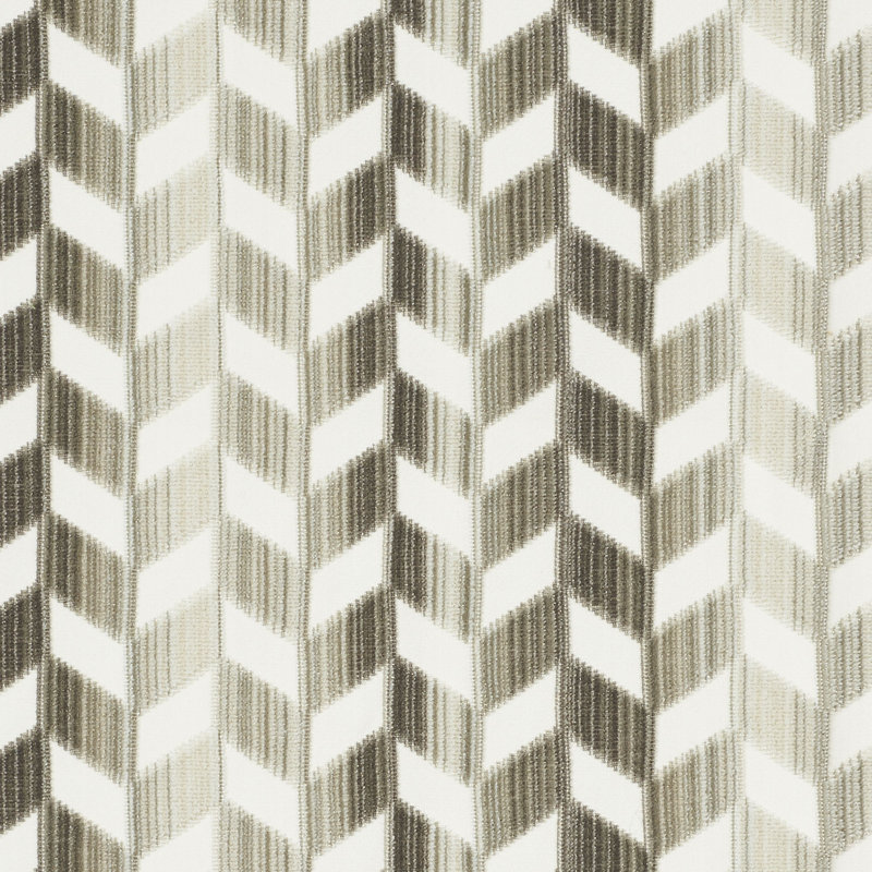 Chevron Strie Velvet Fabric, Stone