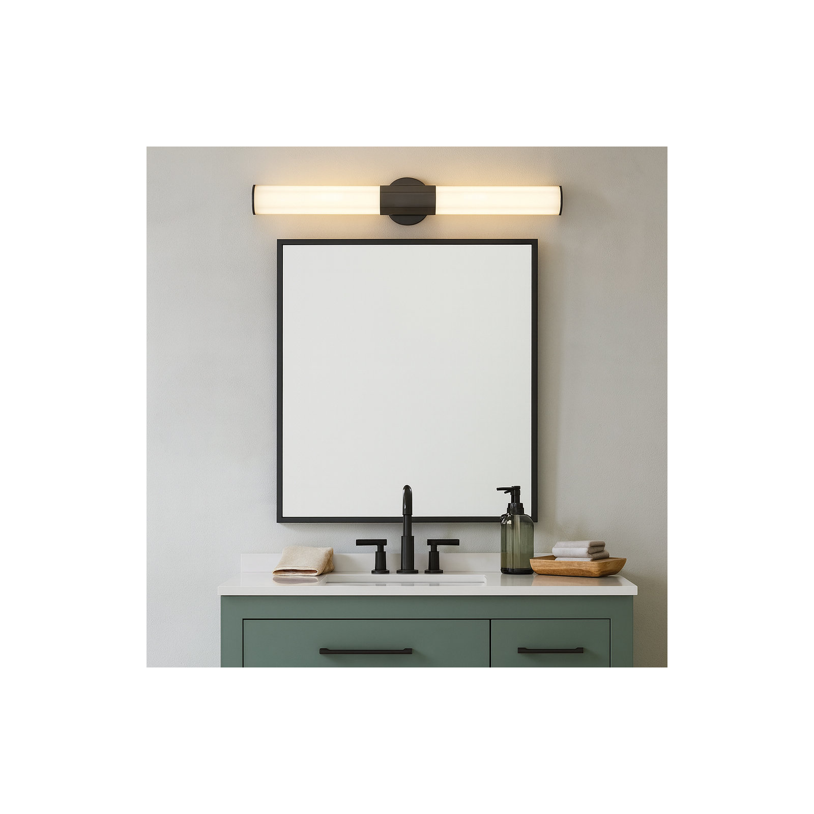 Belden Single Frosted Dimmable LED Bath Sconce