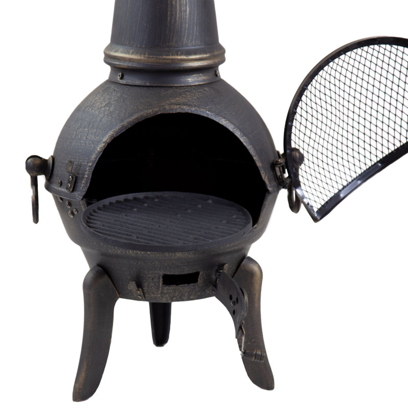 Round Steel Smokeless Chimnea