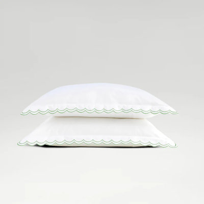 Scallop Edge Luxury Pillowcase Pair