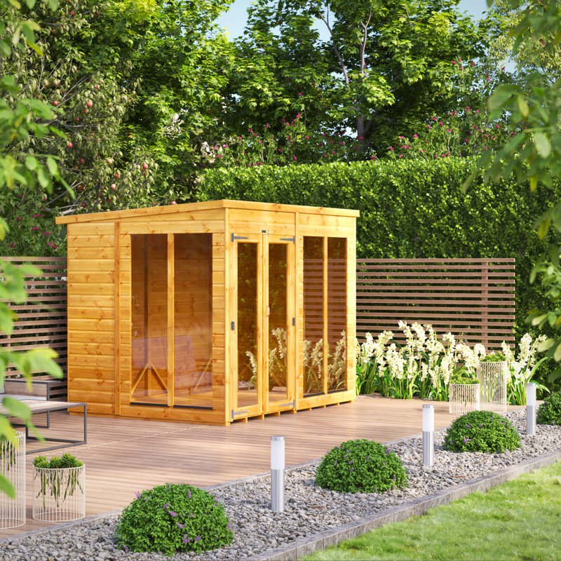 Powersheds 8 x 6ft Timber Tongue & Groove Pent Summerhouse