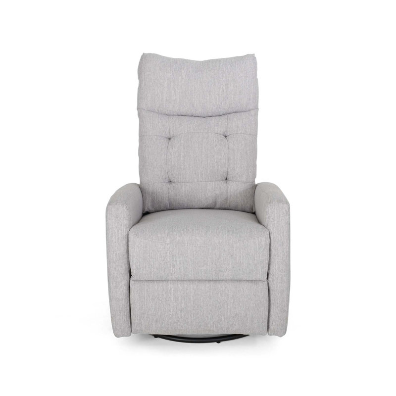 Goodrow Upholstered Recliner, Light Gray