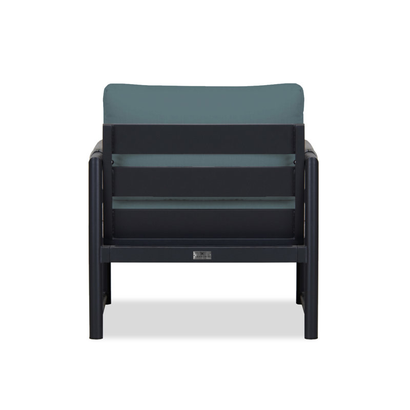 Alto Outdoor Lounge Chair, Black, Spectrum Indigo Sunbrella®