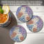 Ensemble de 4 sous-verres à motif de hiboux