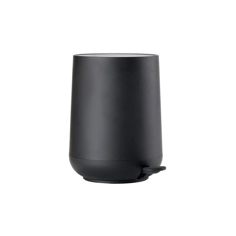 Gratton Plastic Step On Kitchen Trash Can, Black, 3 L
