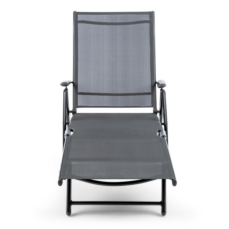 140cm Long Reclining Single Chaise, Grey