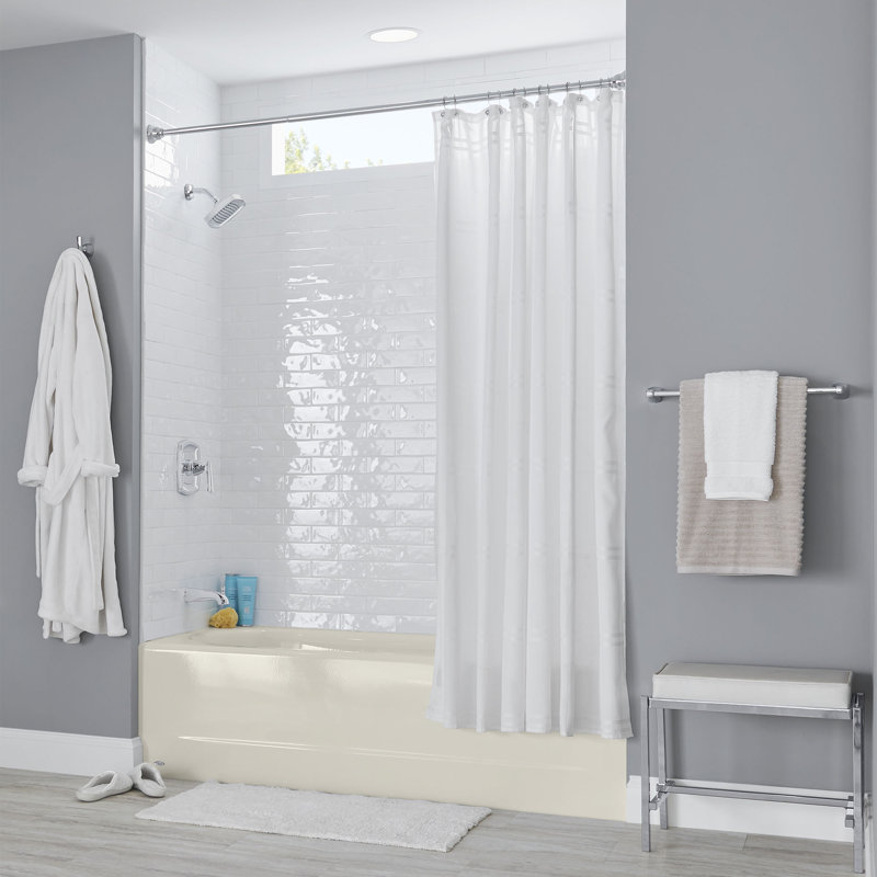Baignoire de trempage en acier émaillé 60 po x 30 po Princeton, Lin, Gauche