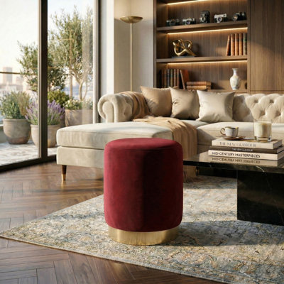 Repose-pieds standard en velours de 16 po de large Skye
