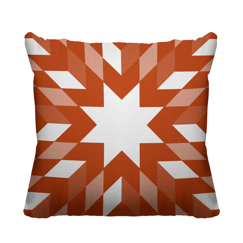 Coussin intérieur / extérieur Lynn Country, L 17 po x H 17 po, Orange
