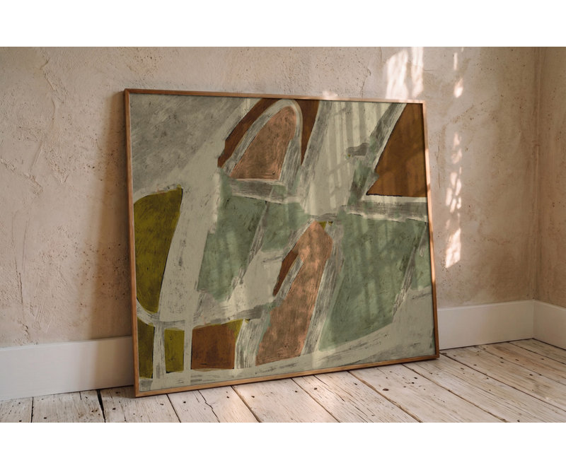 Abstract Harmony Print by Other Artist, Brown, 24 × 16, Framed Print