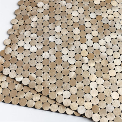 Tile Kitchen Backsplash Champagne Gold 10pcs
