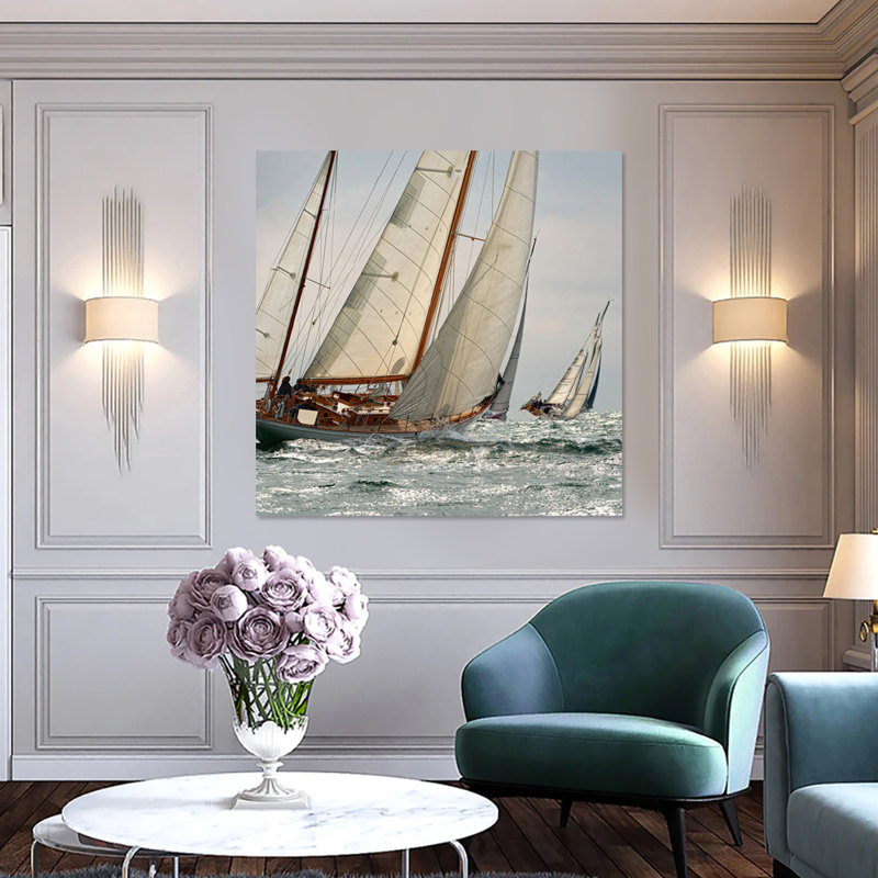 «Sunday Sailing» par DecorumBY - impression non encadrée, H 24 po x l 24 po x 1,5 po, Acrylique