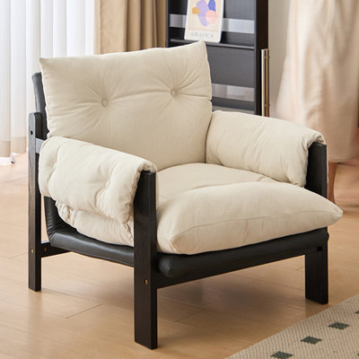 Fauteuil d'appoint réglable en bois massif