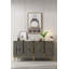 Console Adams, anthracite et or, 59,1 po x 29,5 po x 12,6 po | 100% panneau de particules enduit de mélamine, épaisseur: 0,7 pouce | Fixation murale avec de nombreuses tablettes, design géométrique élégant pour une décoration glamour-120466139-120466144