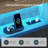 Twin Size Black Upholstered Bed Frame with RGB LED Lights & Charging Station, Storage Headboard with 5 Open Shelves & Hidden Storage, 4 Side Drawers & 2 Footboard Cubbies, No Box Spring Needed-1895153605